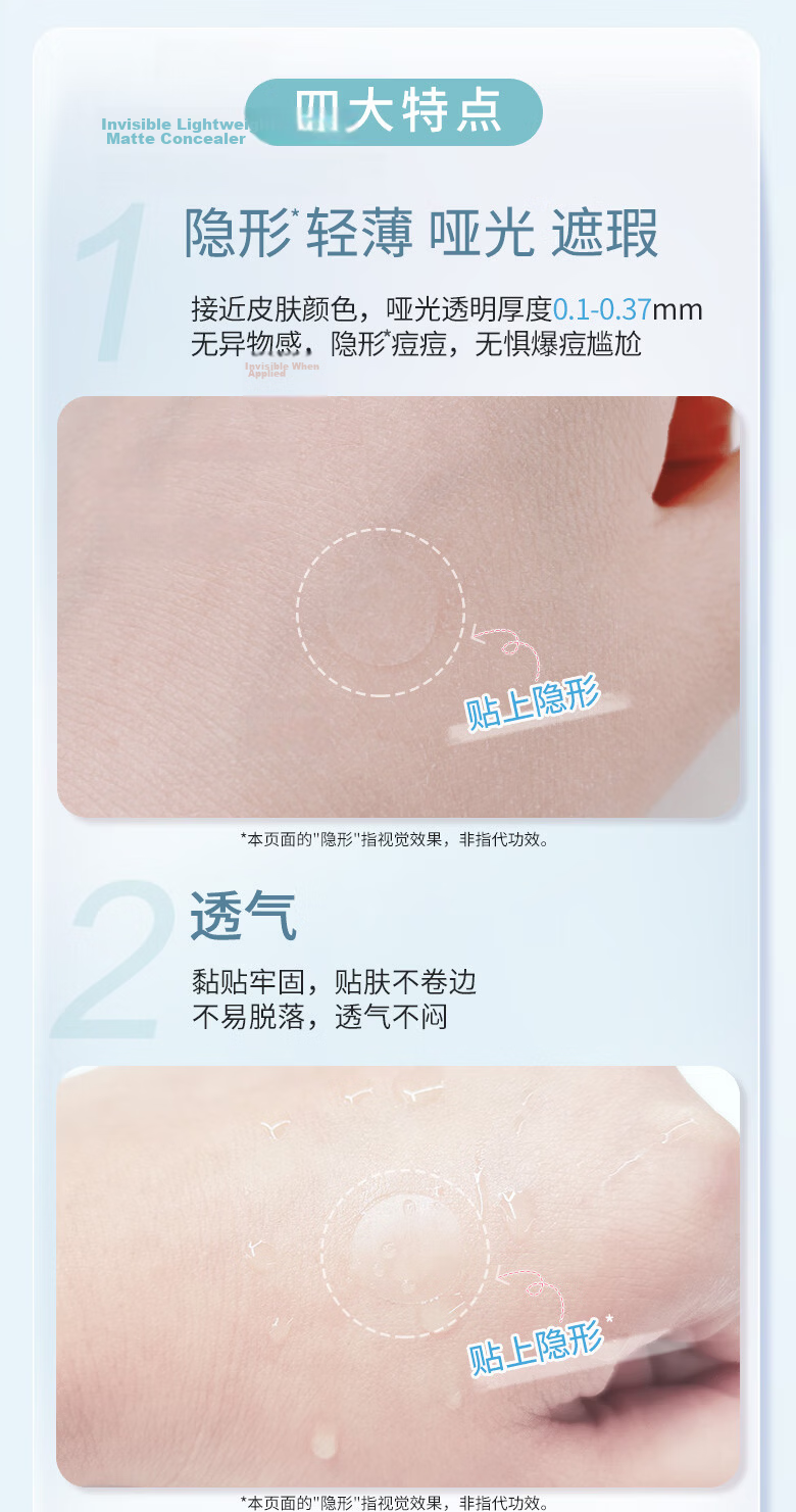 Olive Young Invisible Acne Patches 54pcs Dual-Effect Absorbing Thin Isolation Pollution Holiday Gift for Men and Women 5