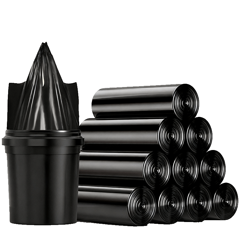 Bendi Black Vest Garbage Bags 46x63cm 200pcs 2-Mil Thickened Biodegradable Kitchen Large Plastic Trash Bags