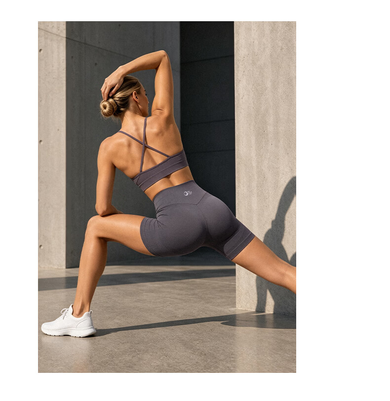 GOLOVEJOY High Waist Butt Lift Women's Yoga Shorts Fitness Running Pilates Training Pants M 12