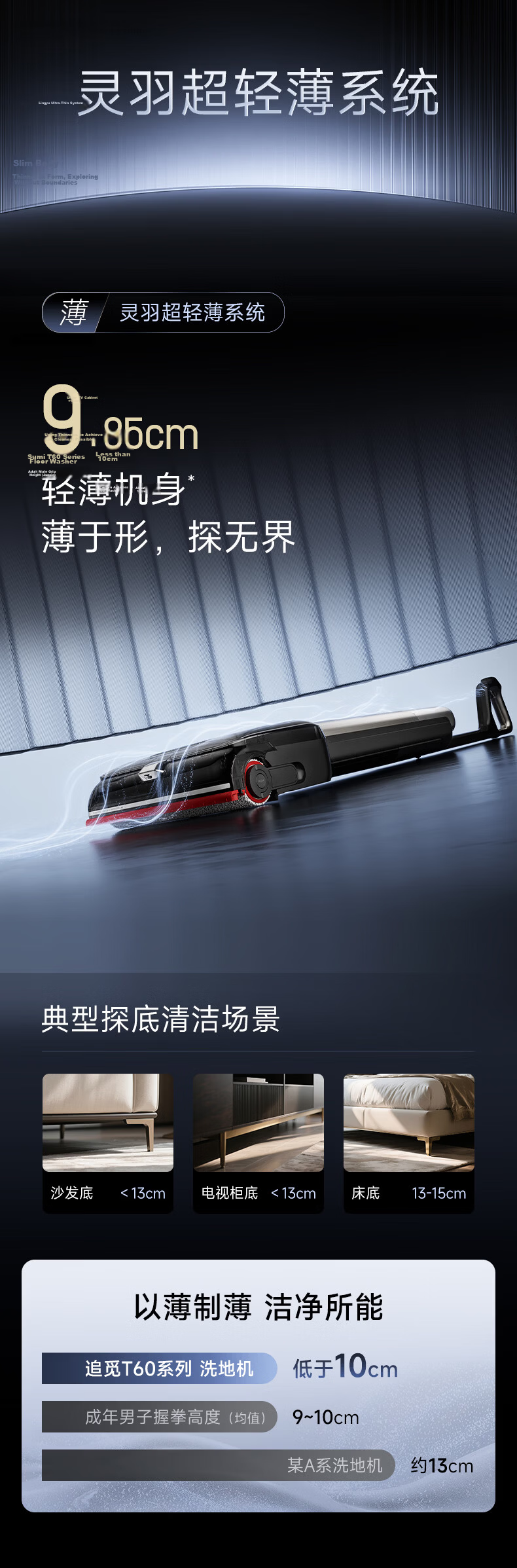 Dreame Dream Home Ultra-thin Floor Washer T60 [T60 Selected Pro Model] Household Floor Washing, Mopping, Vacuuming All-in-One Robot Cleaner 15