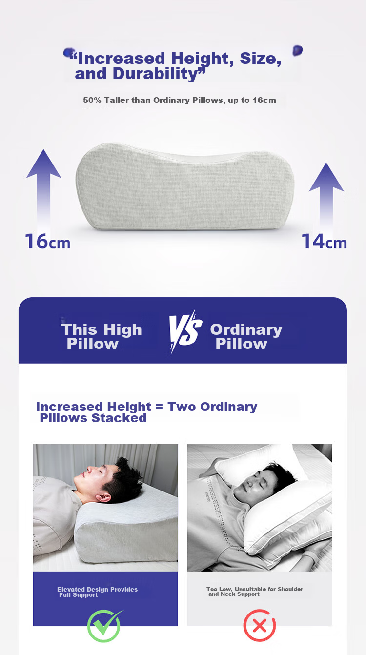 AiSleep Men's Extra Large Thick Memory Foam Pillow for Tall and Strong, Side Sleep Neck Support, Deep Sleep Cervical Pillow 4