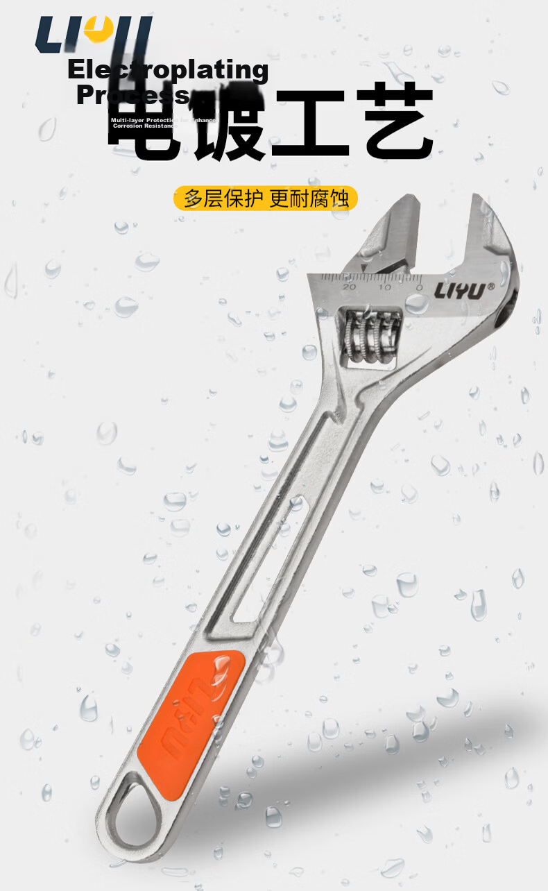 Liyu Adjustable Wrench Multi-Functional Lightweight Household 200mm Adjustable Spanner 11