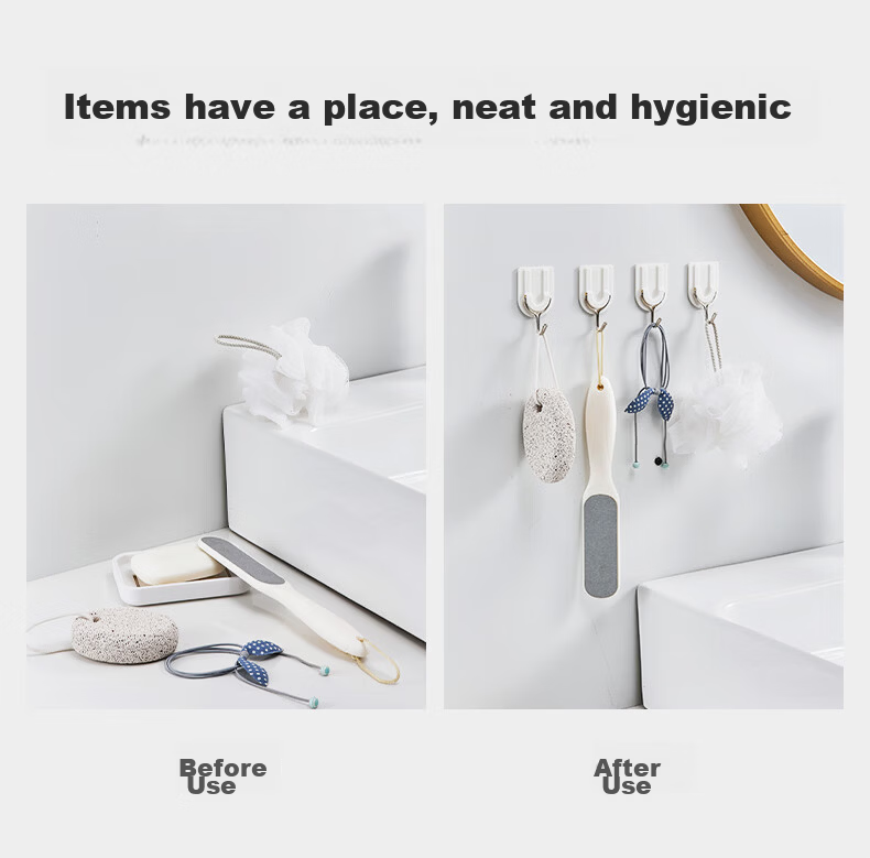 Jiebi Classic No-Trace Strong Adhesive Hooks Nail-Free Kitchen Bathroom Large 20-Pack 2
