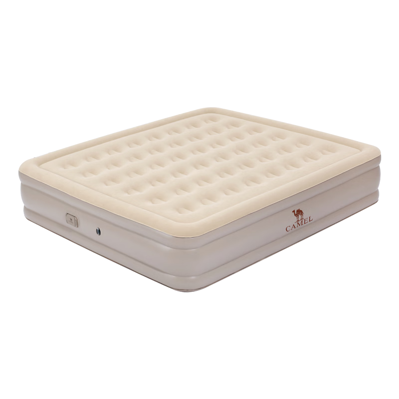 CAMEL Automatic Inflatable Mattress with Built-In Pump, Heightened Inflatable Bed, Outdoor Camping Sleeping Pad 174BJ37703 Sand Color