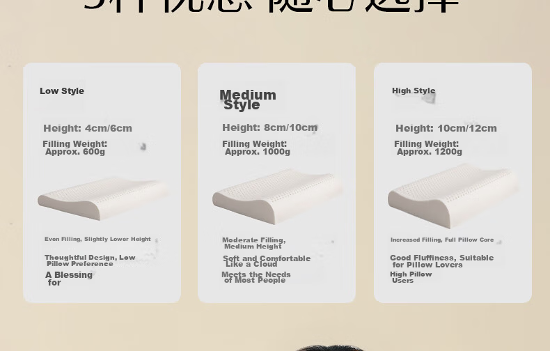 Mercury Home Textile Latex Pillow 93% Thai Imported Natural Latex Core Pillow for Adults and Students Dormitory Use 21