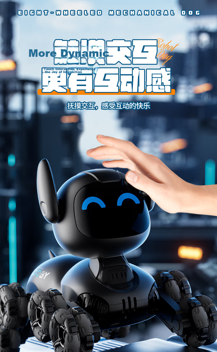 4DRC Children's Remote Control Car, Electric Toy Dog, Bionic Robot Dinosaur, Birthday Gift for Boys Aged 1-3 Years Old 8