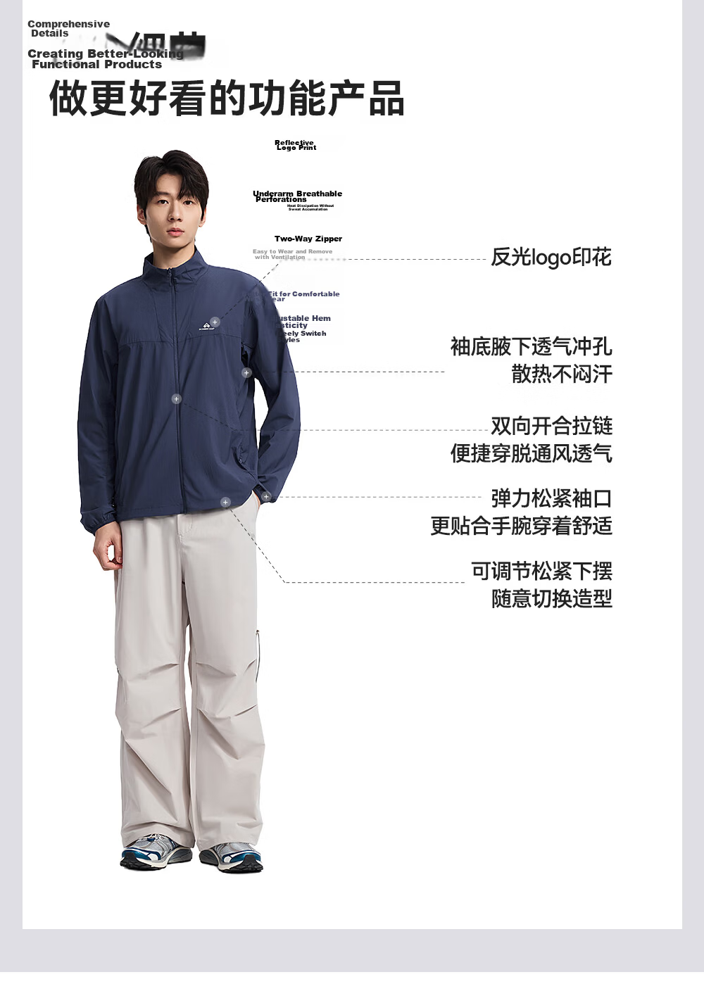 Toread Men's Sunscreen Jacket 2026 Summer New UV Protection Skin Jacket Stand Collar Lightweight Sun Protection Coat 3