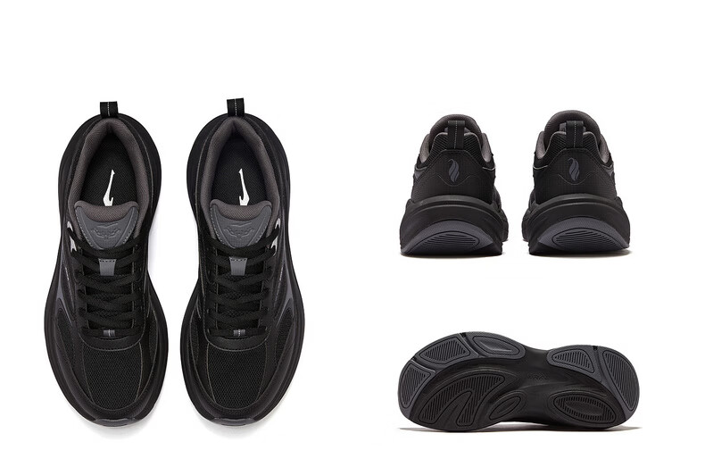 ERKE Men's Sports Shoes Leather Mesh Breathable New Casual Thick Sole Dad Shoes Fengxiwu 3.0 26