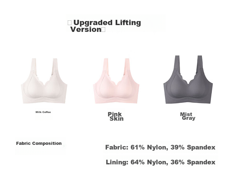 Urban Beauty Soft Support Wireless Bra for Women, Seamless, Lift, Large Bust Minimizing, Thin, Anti-Sagging, Off-White, 2XL 18