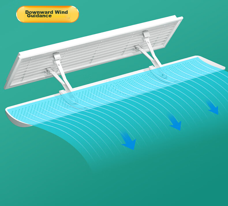 XIAO HUANG HOU Central Air Conditioner Wind Shield Adjustable 60-100CM Home Air Outlet Top Side Hanging with Light 14