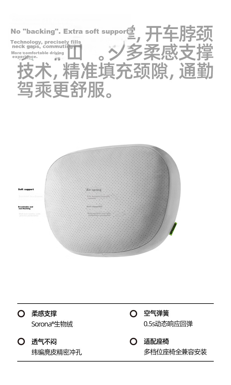 CICIDO Car Headrest, Maybach Headrest, Lumbar Support, High-End Neck Pillow, Vehicle-Mounted Pillow, Suitable for Tesla And Xiaomi, Universal Model 2