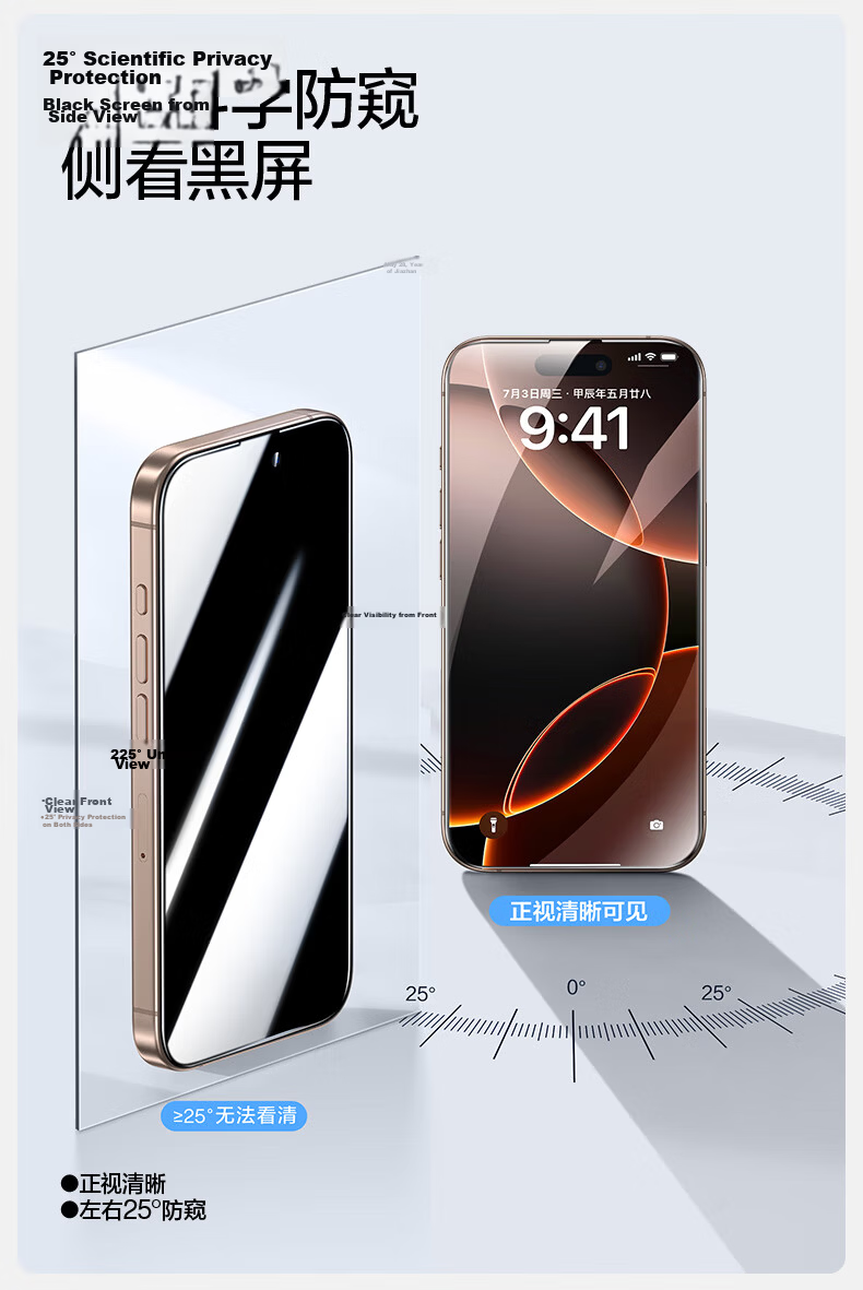 Shanmo Privacy Tempered Glass Screen Protector for iPhone 16 Pro Max - Anti-Peeping, Dustproof, Drop Resistant, Anti-Fingerprint, Full Coverage with Cleanroom Protection 9