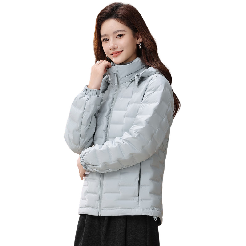 YAYA Lightweight Down Jacket Women 2025 Autumn Winter New Casual Versatile Short Hooded Comfortable Warm Duck Down Coat