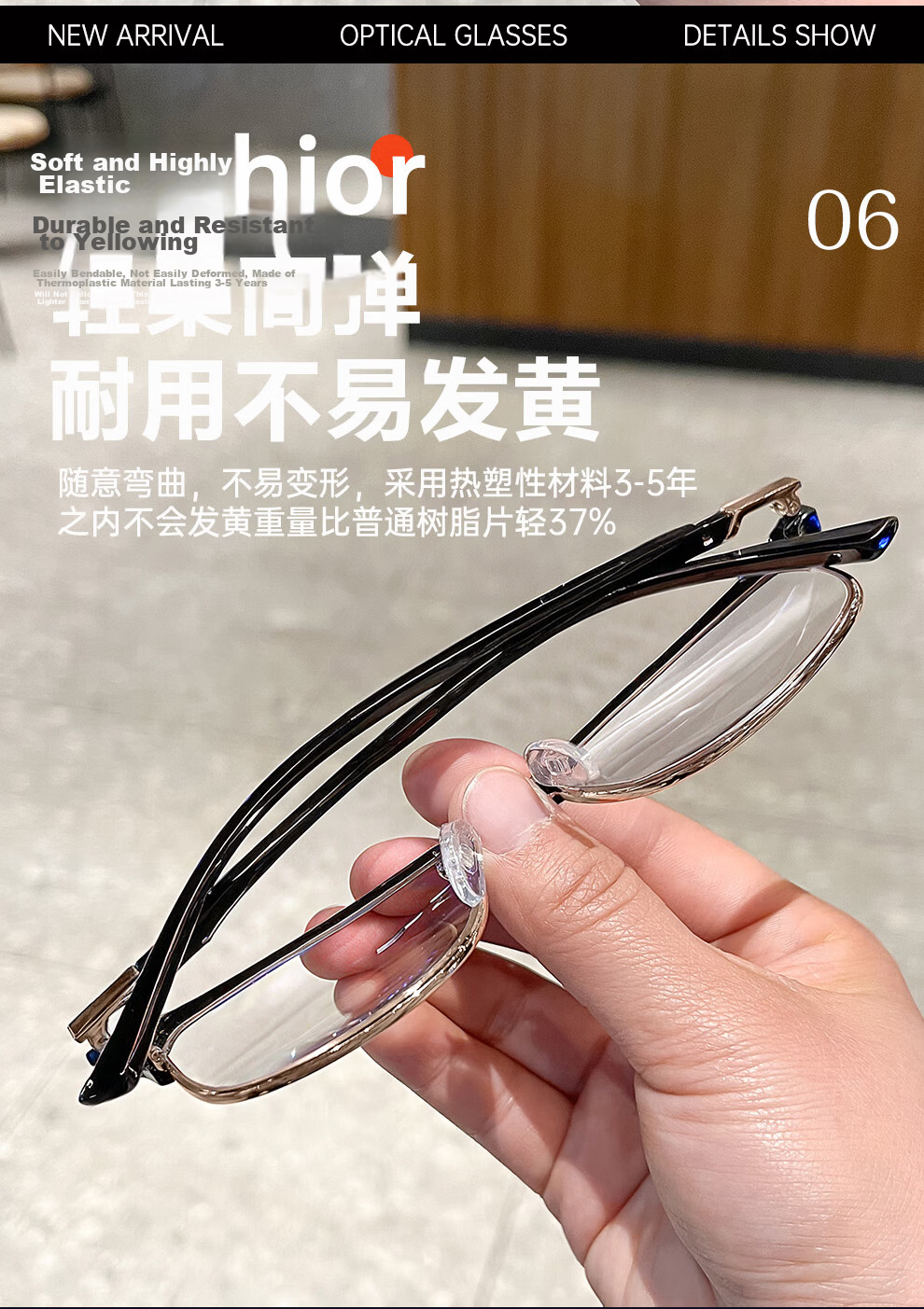 BORSIYZOL Reading Glasses for Men, Sold by JD, High Clarity Anti-Blue Light Official Authentic Reading Glasses 8014, Black, 100 Degrees 6