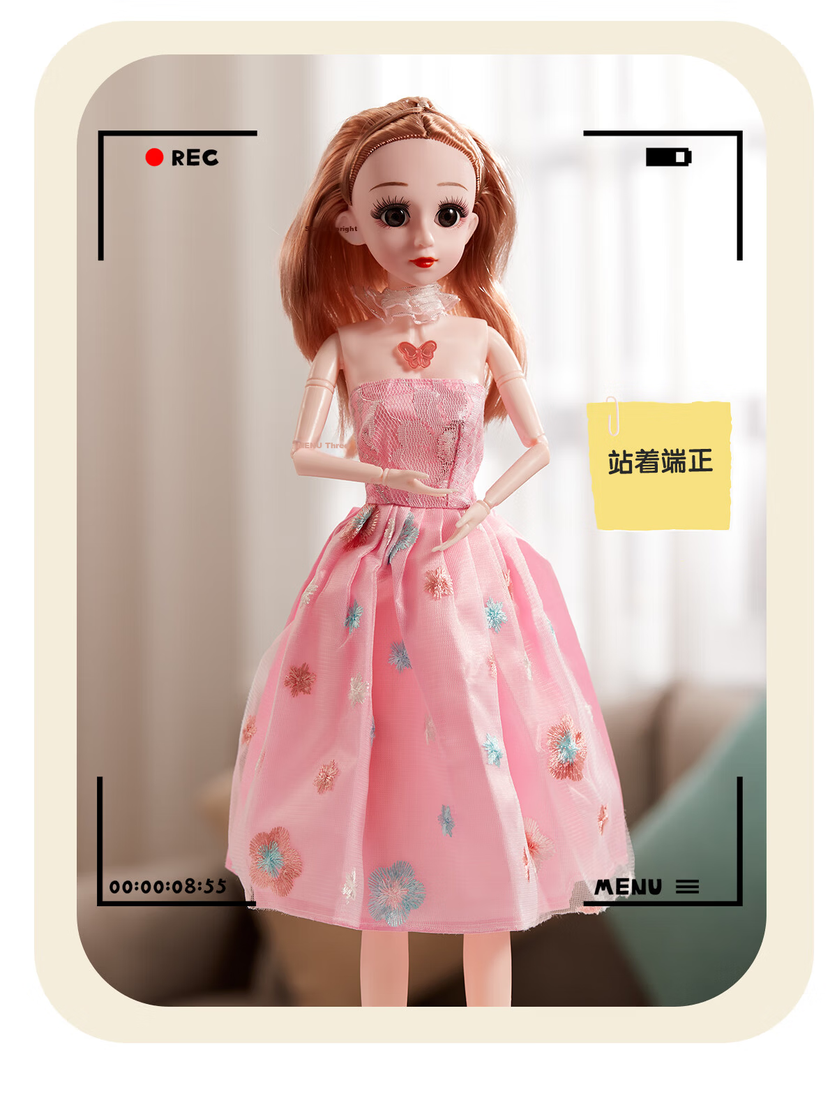 Dimoarch Dress-Up Doll Toy for Girls Princess Dress-Up Single Set Age 3-6 Birthday Gift 7