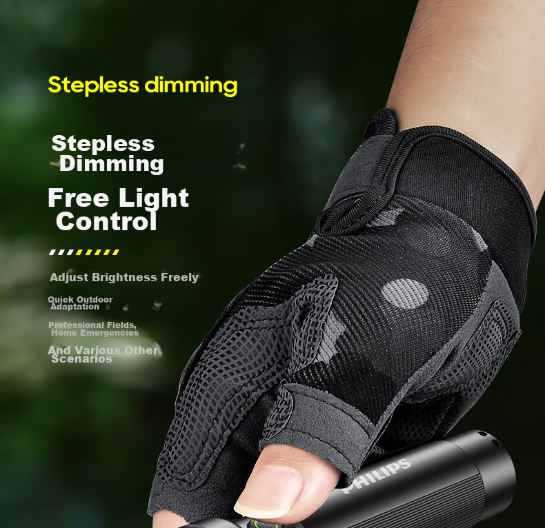 PHILIPS High Brightness Flashlight Portable Mini Rechargeable Outdoor Emergency Light 10