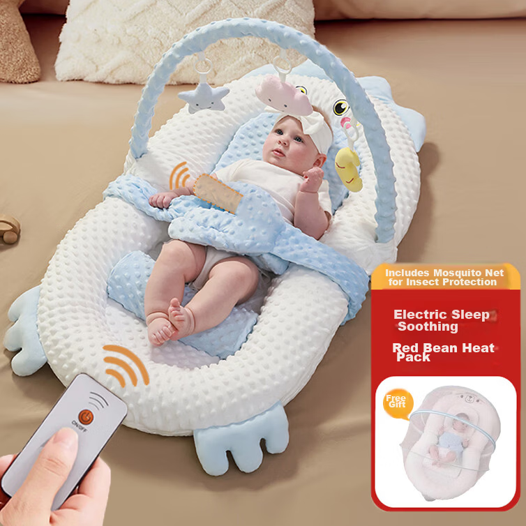 Leyunbaby Baby Bed-in-Bed Bionic Slope Pillow Mat Portable Anti-Pressure Anti-Startle Sleep Aid