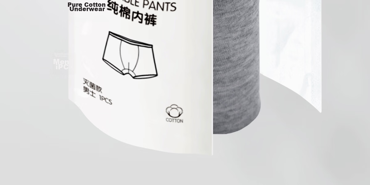 Ankexin Men's Disposable Underwear, Cotton Triangle Panties, No-Wash Daily Disposable, Travel Individual Pack, Large Size White XXXL, 5 Pieces 24
