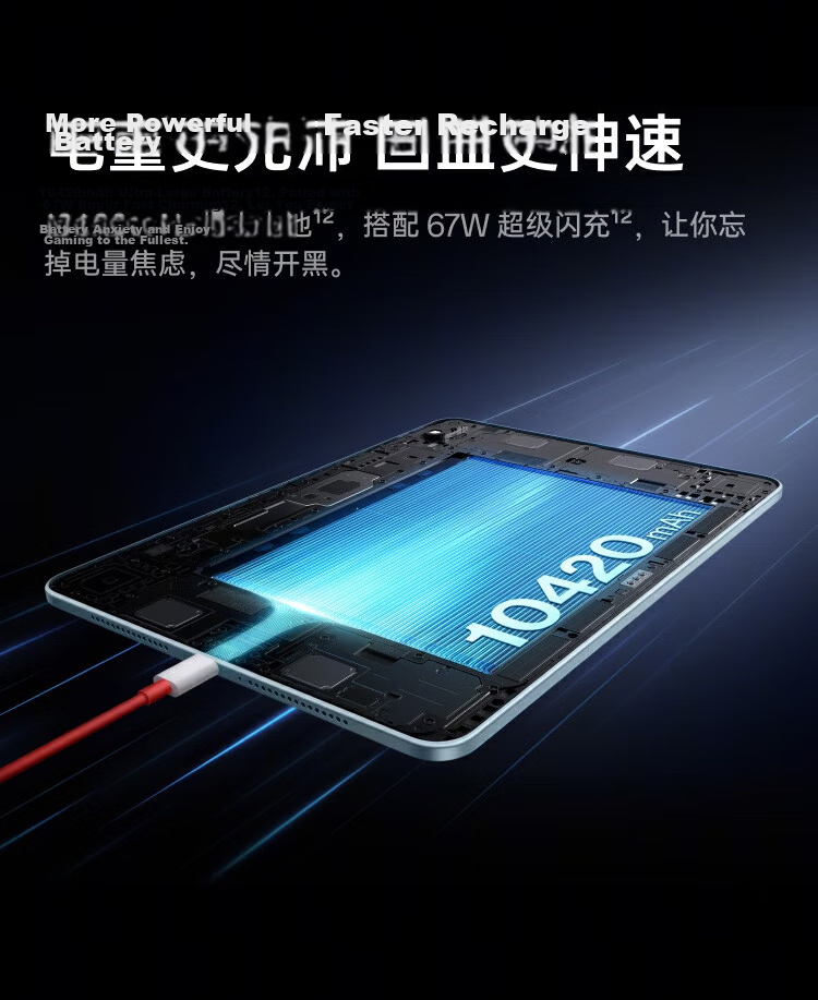 Yijia Tablet, Sold by JD, 12.1-Inch Tablet Computer, Dimensity 9400+ Chip, 3K 144Hz High Refresh Rate Original Color Screen, 16GB + 512GB, Dark Gray, Office And Gaming Tablet 6