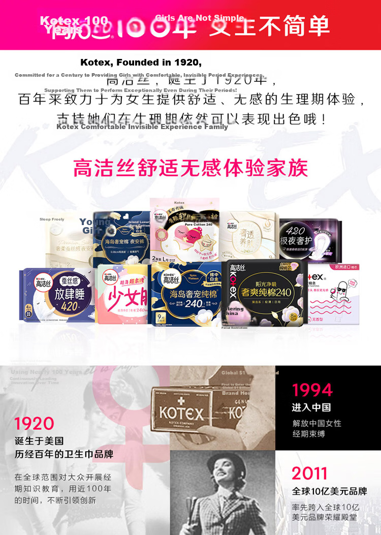 Kotex 100% Cotton Premium Luxury Sanitary Pads 240mm 128 Pieces Day Use Menstrual Pads JD Self-operated Flagship Store 7