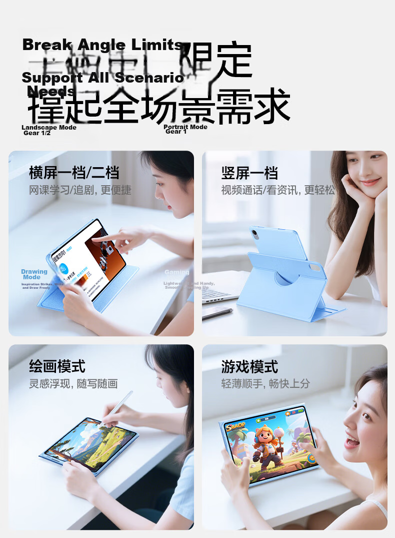 Shanmo Huawei MatePad Mini 2025 Case Lightweight Soft Cover 8.8-inch Rotatable Full Protection Flexible Soft Shell 7