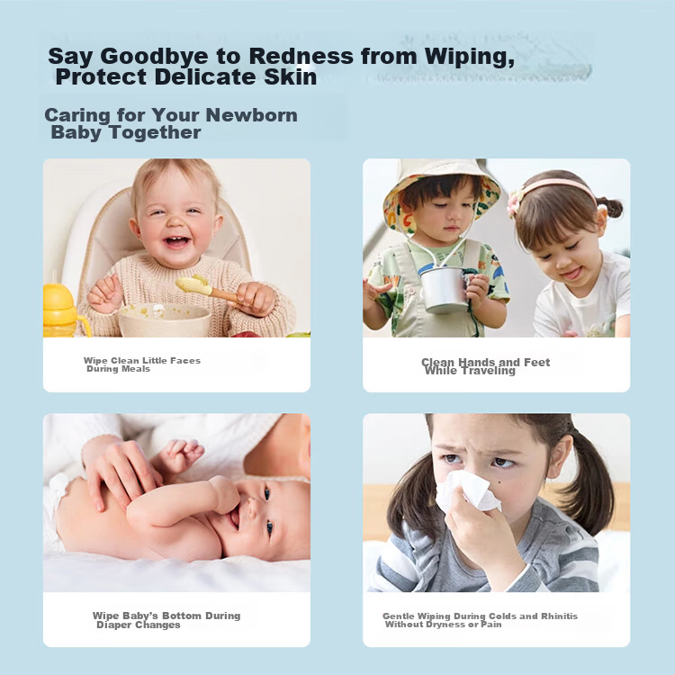 Yichu Baby Moisturizing Soft Tissue 3-Ply 40 Sheets 30 Packs Gentle Skin-Friendly 100% Virgin Wood Pulp Small Pack Suitable for Students 4