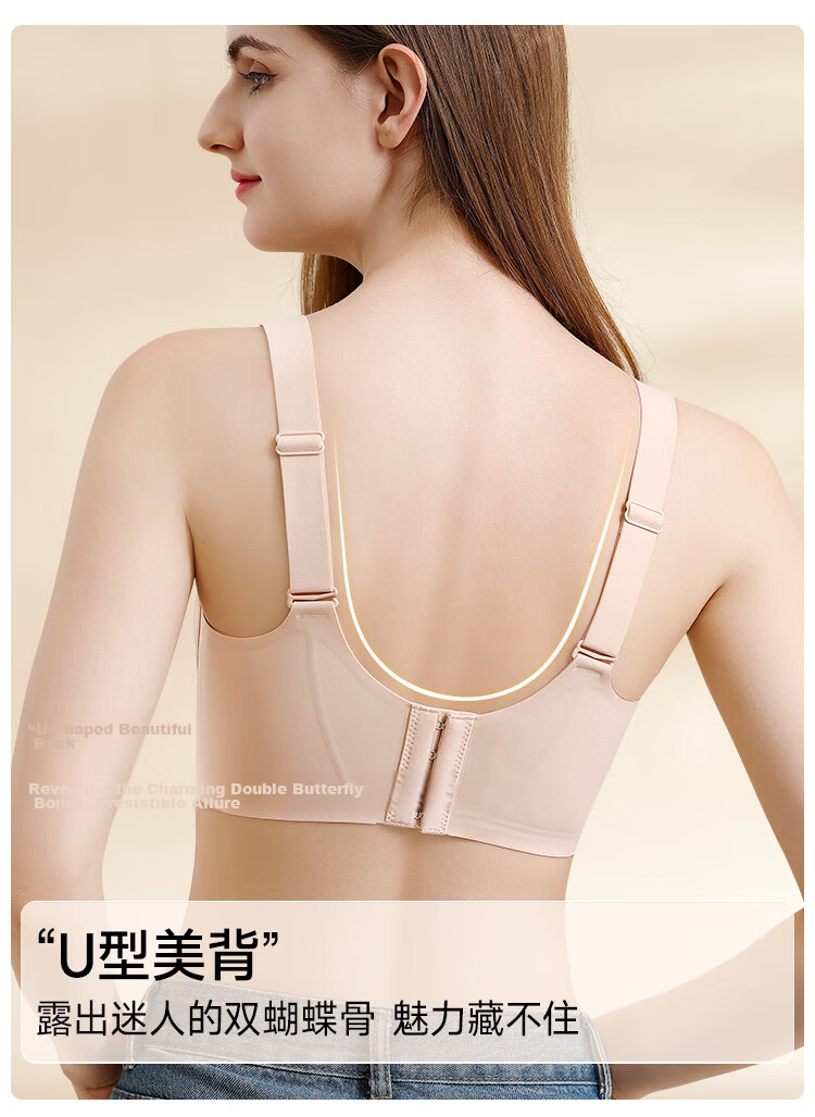 Ordifen Seamless Women's Push-Up Lifting Large Bust Minimizing 10A Antibacterial Anti-Sagging Sports Bra White XL 14