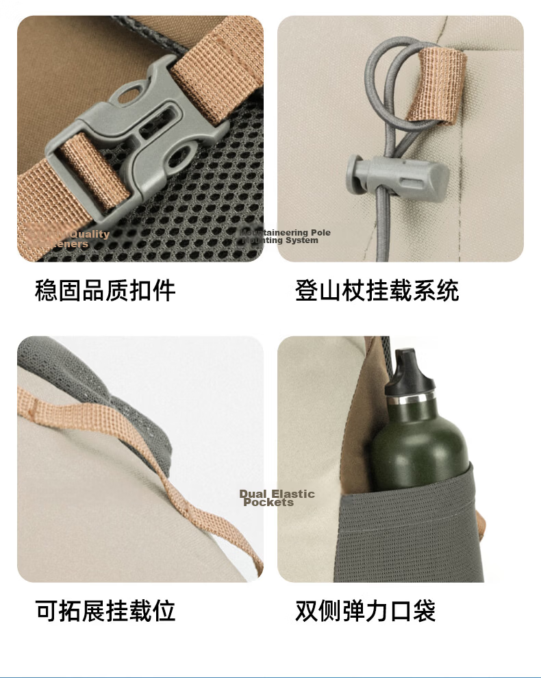 CAMEL "Cloud Shadow" Waterproof Men's Backpack Lightweight Travel Bag Student Outdoor Hiking Mountaineering Bag 20