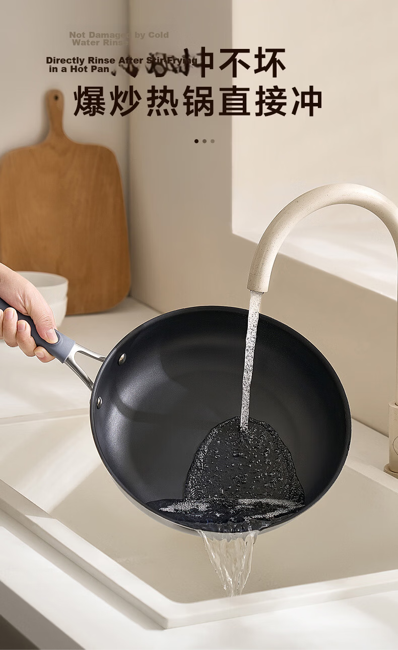 ASD 28cm Non-Stick Titanium Coating Frying Pan, Fluorine-Free, Pre-Seasoned Steak and Breakfast Skillet Z3 18
