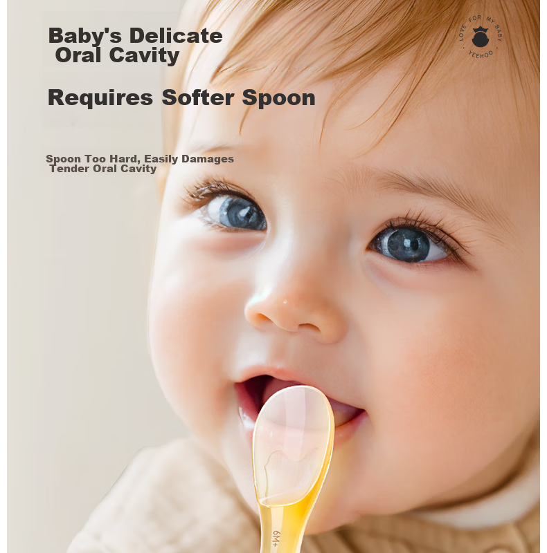 YEEHOO Silicone Baby Feeding Spoon Soft Silicone Infant Food Spoon for Feeding Milk Water Rice Cereal with Lunch Box 4