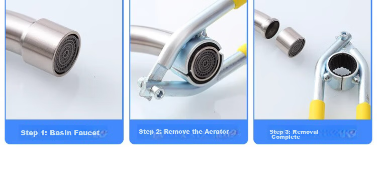 Junwen Faucet Aerator Wrench Bathroom Basin Kitchen Sink Spray Nozzle Filter Removal Tool 7
