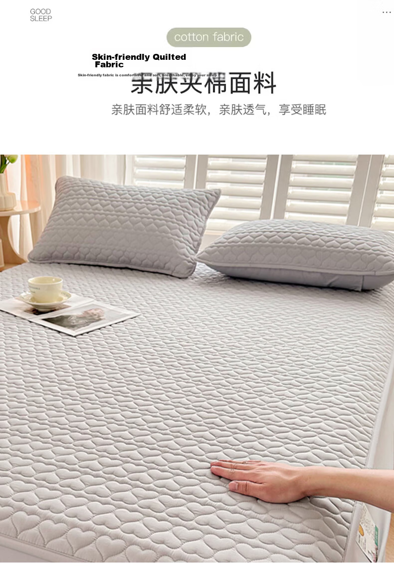 MUJI Class A Quilted Pillowcase with Pillow Core Isolation Layer, Household Anti-Oil and Dirt-Proof Pillowcase, 48x74cm Single Piece 3