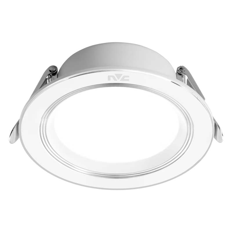 NVC LED Recessed Downlight Living Room Ceiling Light Level 2 Energy Efficiency Full Aluminum White Paint 4W Cool White 75-85mm Cutout
