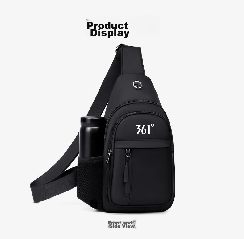361° Men's Large Capacity Chest Bag Crossbody Sports Commuter Casual Cycling Shoulder Bag Phone Bag 8