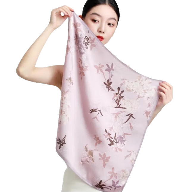 5161 Premium 100% Mulberry Silk Scarf Small Square Neck Scarf 2025 New Printed Hair Tie Gift