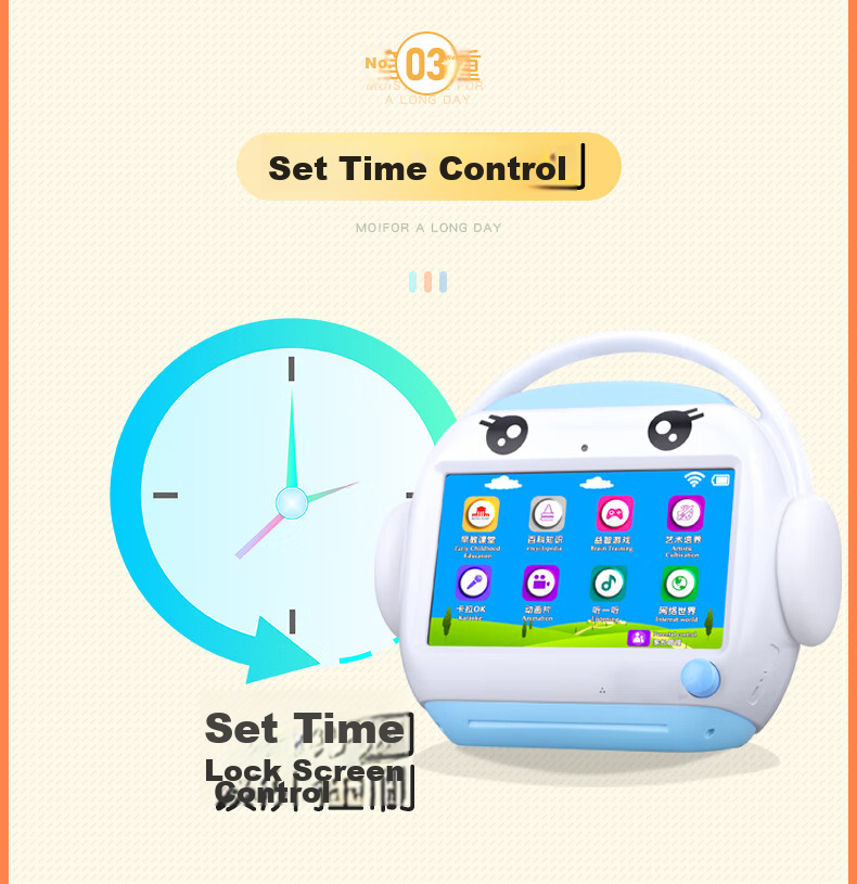 Mingxiao Intelligent Early Education Robot for Children's English Storytelling, Ages 0-6, Birthday Gift R9x Blue 9