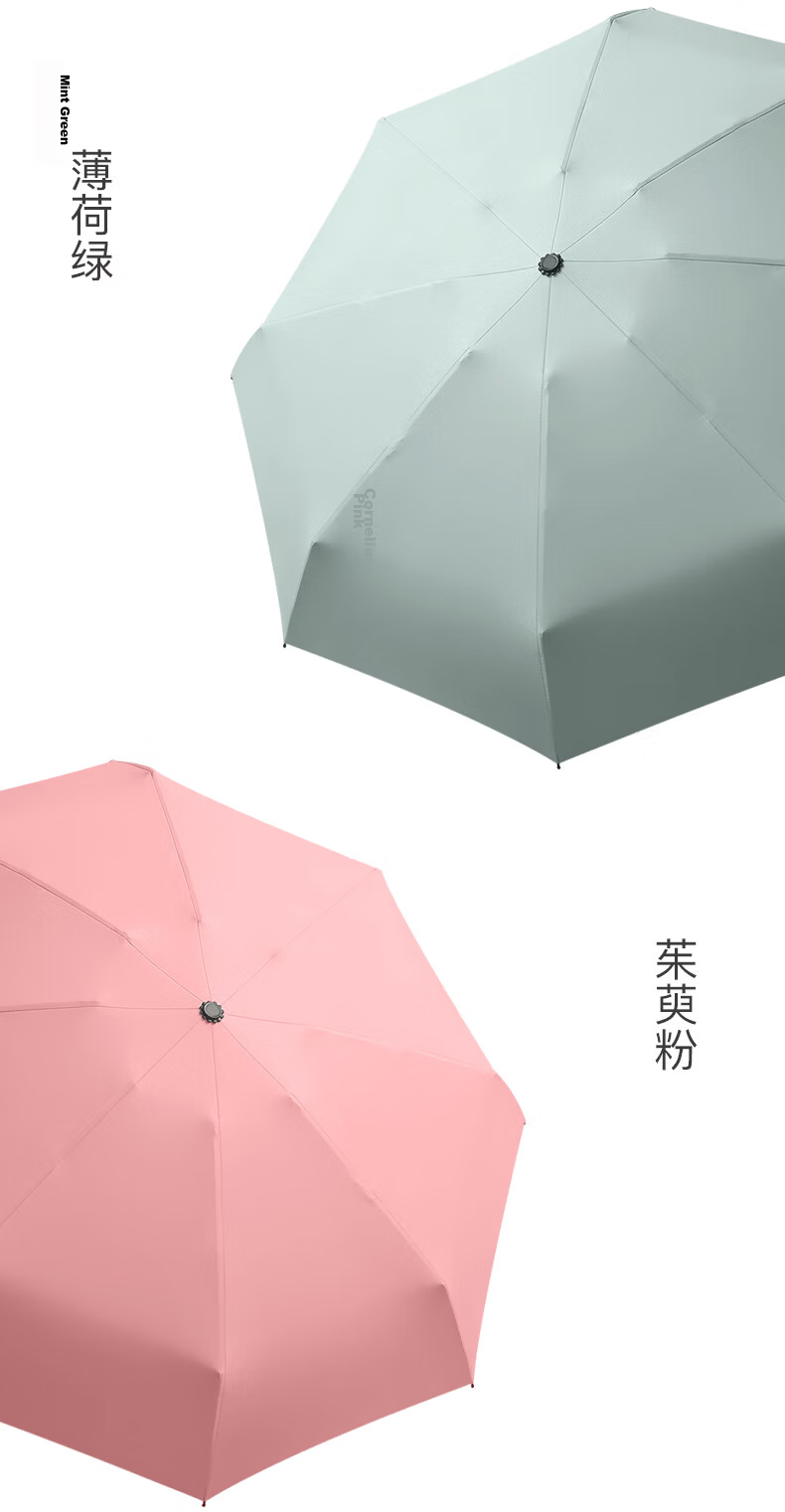 Qimaimai Ultra-Light Umbrella, Five-Fold Sun Umbrella, UV Protection, Mini Folding Sunscreen Capsule Umbrella for Women, Exquisite Blue 15