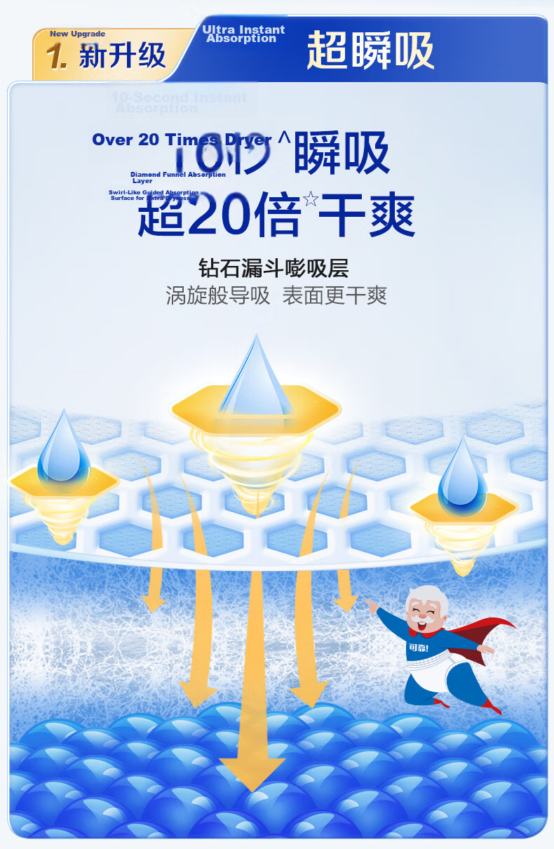 COCO Enhanced Adult Diapers L60 Pieces Hip Circumference 95-120cm Thickened Night Use Maternity Elderly Incontinence Pads 5