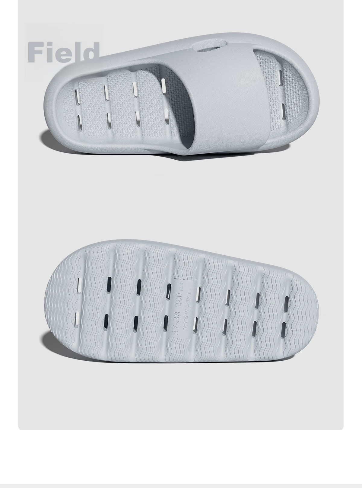 Grace Men's Summer Bathroom Shower Slippers Non-Slip Quick-Dry EVA Breathable Odor-Resistant Home Cool Slippers 14