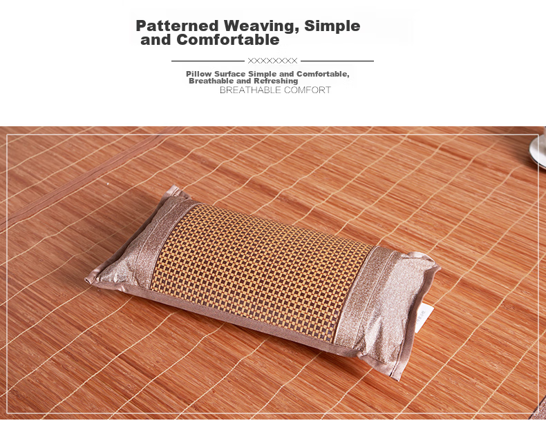 Hengyuanxiang Summer Cooling Pillow Rattan Mat Floral Pillow Core Tea Leaf Stem Filling Single Pack Junxia D1509 30*50CM 4