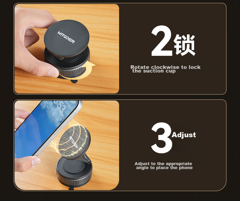 Zhiguozhe Car Magnetic Phone Holder Vacuum Suction Cup 2026 New Model Car Dashboard Navigation Mount Bestseller 27