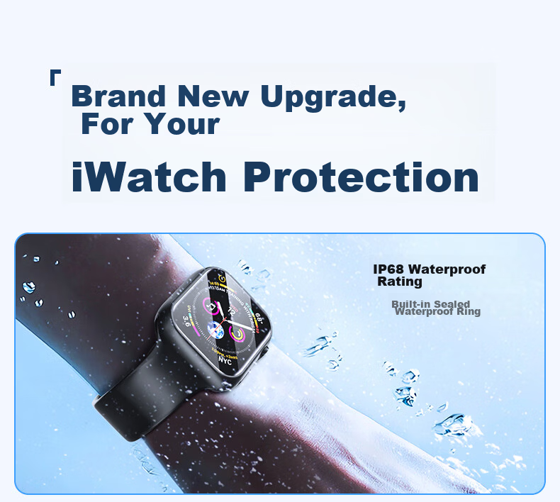 WITGOER IP68 Waterproof Case and Screen Protector for Apple Watch S9/8/7 iPhone Series Full Coverage Ultra-Thin Tempered Glass Film Accessories for Women 13