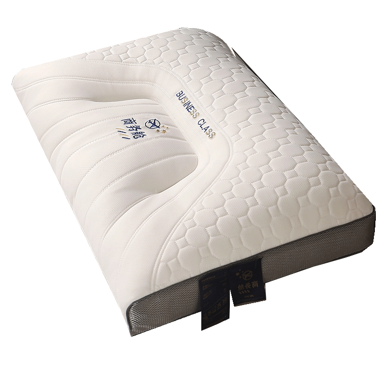 Yalu Latex Pillow Neck Support Sleep Aid Natural Rubber Pillow Core Single Student Dormitory Home Gray Medium Pillow