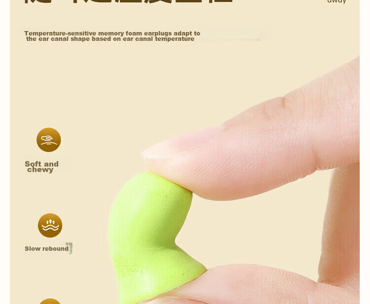 BWNK Sleep Earplugs Noise Reduction Factory Noise Cancelling Study Super Soundproof Anti-Snoring Ear Muffs Comfortable Upgrade Fresh Green 60pcs Bulk - Green Canister Earplugs 8