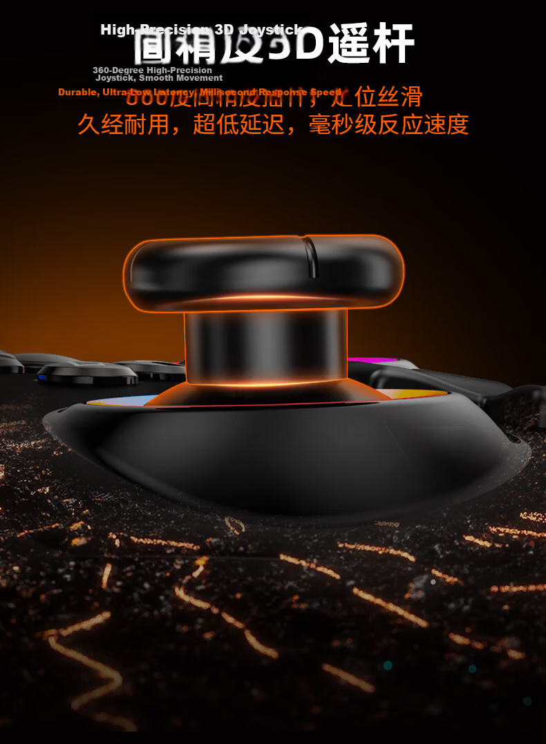 Lenovo S02 Wireless Gaming Controller Xbox Hall Trigger Compatible with Switch 2, Legion, PC, Mobile, Bluetooth, Steam, Genshin Impact, Black Myth, Monster Hunter Black 5