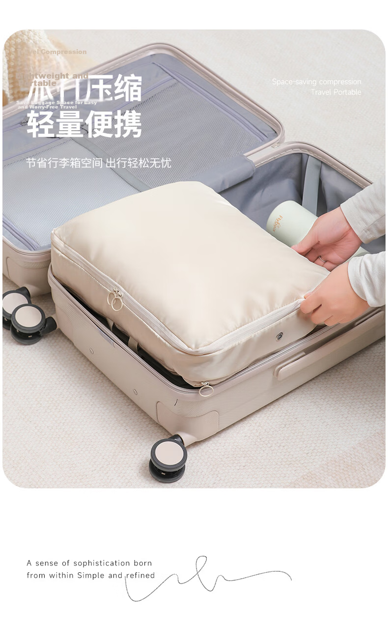 Baicaoyuan Comforter Compression Storage Bag, Quilt Organizer, Clothes And Garment Dust-Proof And Moisture-Proof Packing Tool, Apricot Pink, Large Size 15