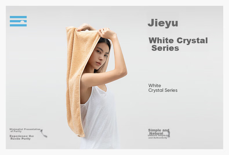 Jieyu Towel 90g 10A Antibacterial 100% Pure Cotton Odor-Resistant Xinjiang Cotton Soft Absorbent Face Towels 2-Pack Seishang 3
