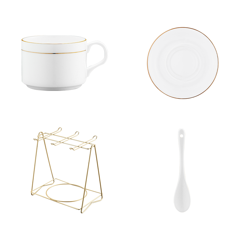 JD Jingzao Creative Personalized Ceramic Mug with Lid and Spoon Trendy Couple Milk Coffee Cup 380ML