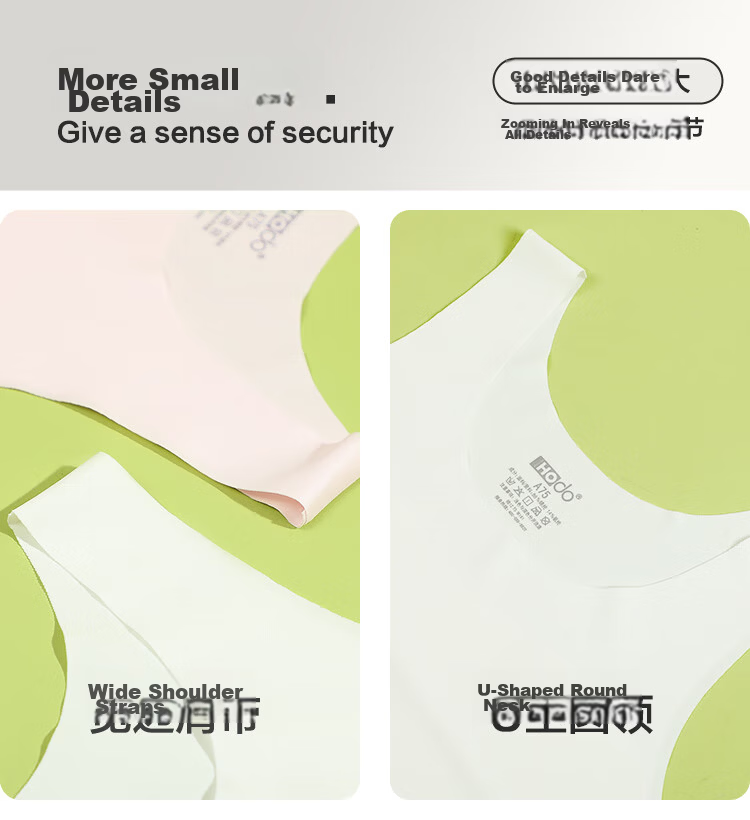 Hodohome Girls' Development Stage 1 Ice Silk Seamless Youth Bra Student Anti-Protrusion Vest 006-A75 7