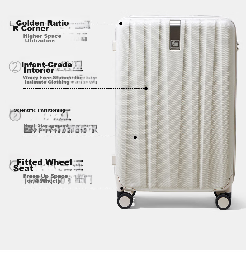 HANKE Expandable Trolley Suitcase, Large Capacity, Password Lock, for Women And Men, 81 Liters, 24 Inches, Eco-Friendly Gray, JINGDONG Co-Branded Editio 25